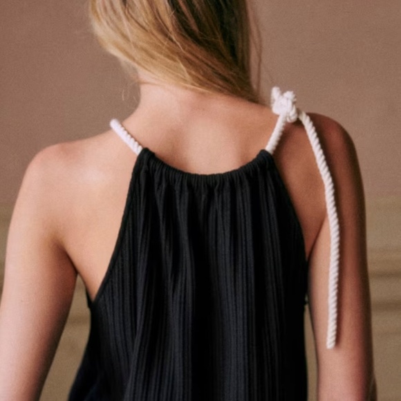 NWT Sezane Jill top - Black - Size M - Picture 2 of 5